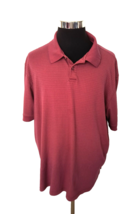 Haggar Polo Shirt Men&#39;s Size XXL Maroon short Sleeves Knit  Casual Activewear - £11.66 GBP