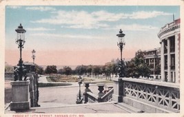 Paseo at 12th Street Kansas City Missouri MO Postcard Sunken Garden A06 - £2.36 GBP