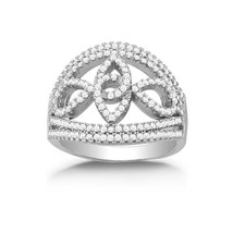 Sterling Silver Micro Pave Ring - £54.20 GBP