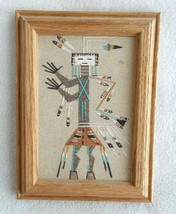 Artistic Beaded Sand Painting Coyote God Signed Lester Johnson - £15.12 GBP