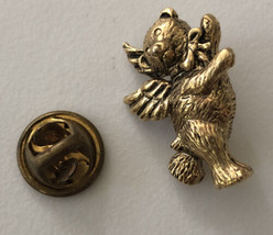 CAMCO Bear With Wings Gold Colored Small Lapel Pin - £3.76 GBP