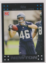 Joe Newton Seahawks Tight End 2007 Topps &quot;&quot;Rookie&quot;&quot; Card # 345 Nr/Mint - £1.07 GBP