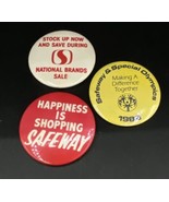 Safeway Supermarket Lot 3 Employee Buttons Vintage 2 1/4” 1988 - €11,60 EUR