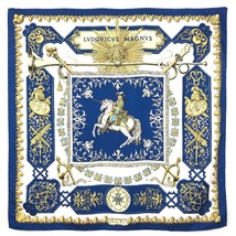 Vintage Hermes Silk Ascot Louis XIV - Ludovicus Magnus was designed by Francoise - £278.97 GBP