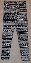 Victoria&#39;s Secret PINK Leggings Size Small Black Tan Geometric Print Aztec Brown - £11.64 GBP