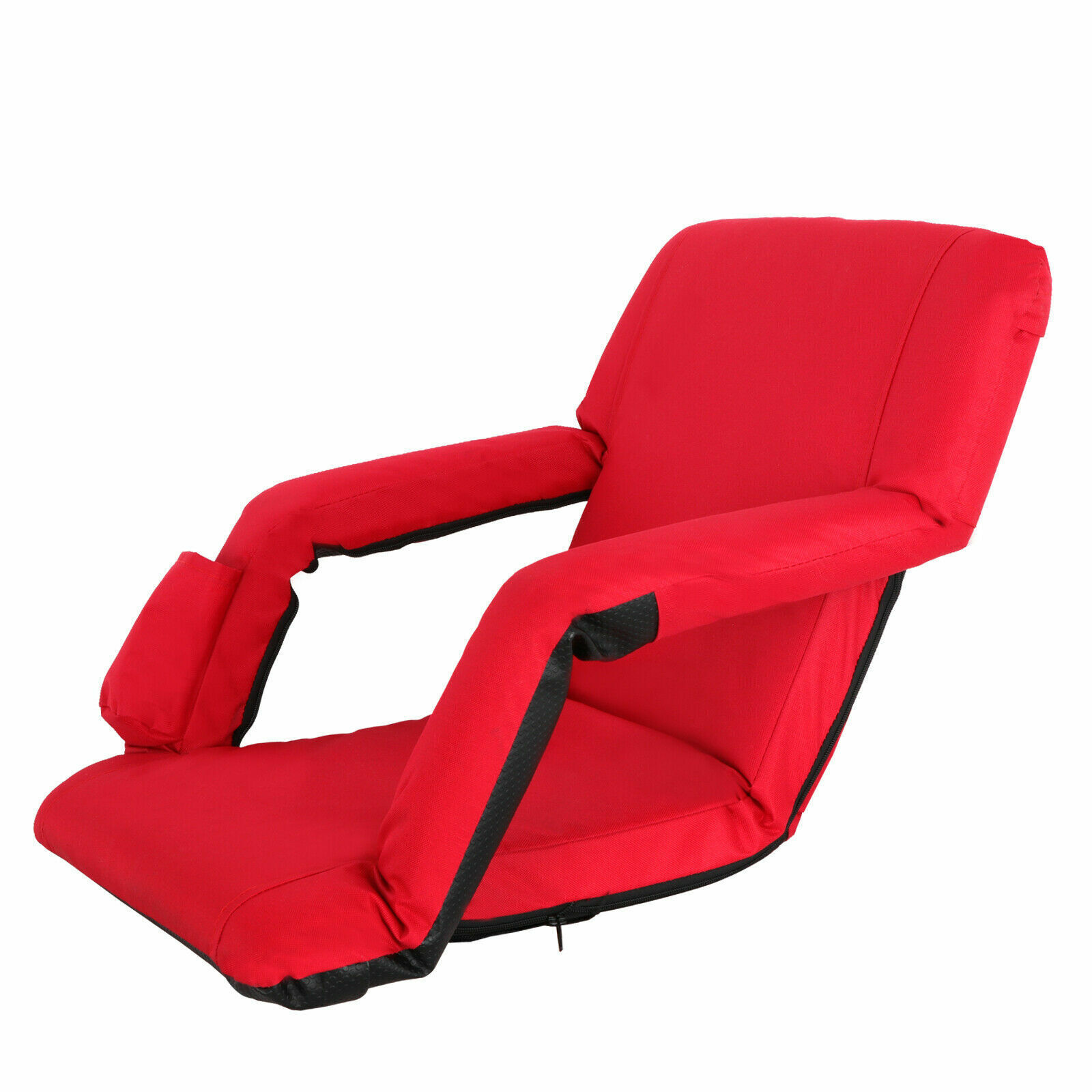 Stadium Seat Chair Red Bleachers 5 Reclining Sport Positions Portable