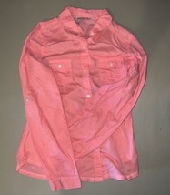 Old Navy Button Down Pink Long Sleeve Women’s Size S With Stretch Side P... - $19.80