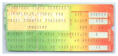 Primary image for Neil Jeune Concert de Ticket Stub Février 10 1983 Hartford