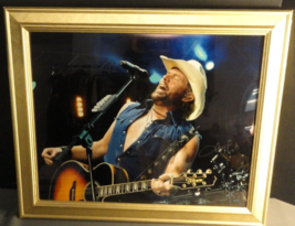 Framed Icon Country Music Superstar Toby Keith In Gold Glass Frame Photo 24X20 - £67.01 GBP