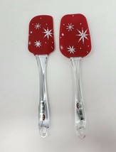 Holiday Time Holiday Silicone Spatula - Red w/ White Snowflakes - £7.90 GBP