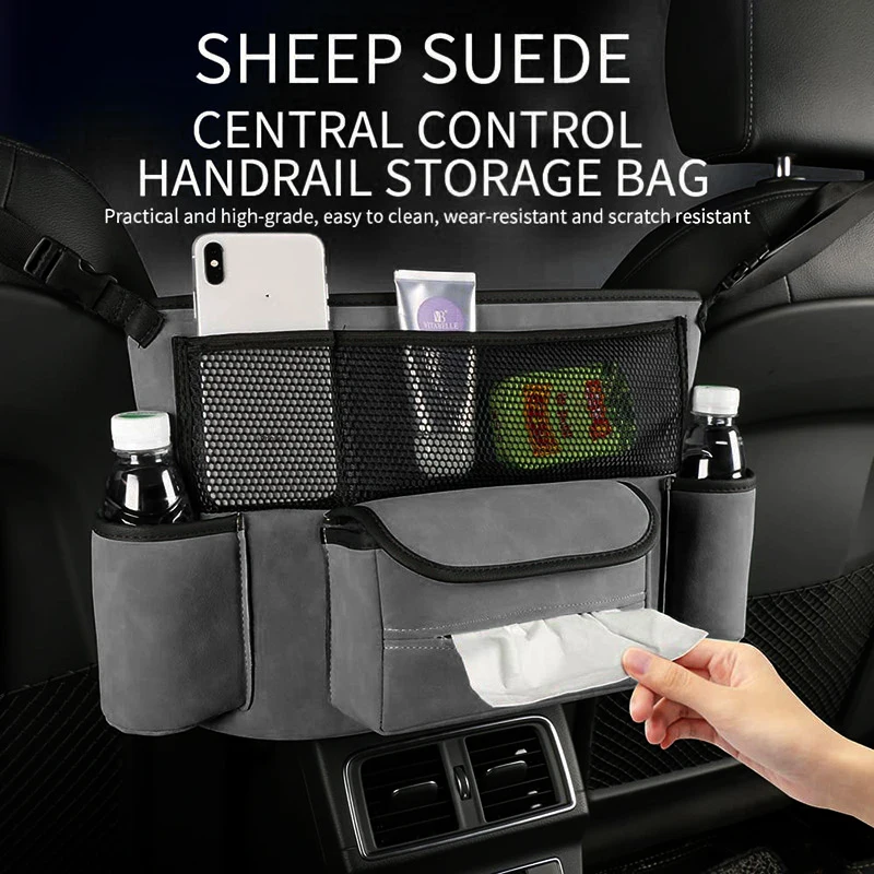 Car Seat Middle Storage Bag Car Front Seat Handbag Holder Between Seats Center - £21.73 GBP+