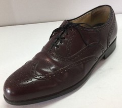 Florsheim Burgundy Brogue Oxford Dress Shoes Men&#39;s 9.5D - £19.77 GBP