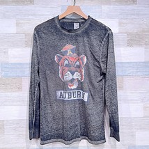 Auburn University Tigers Burnout Graphic Tee Gray Long Sleeve Womens Medium - $19.79