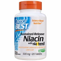Doctor&#39;s Best Time-Release Niacin with niaxtend, Non-GMO, Vegan, Gluten Free,... - £19.32 GBP