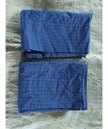 New Ralph Lauren King Pillowcases Small Check Blue Gingham USA Vintage - $59.99