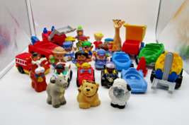 28 Fisher Price Little People Animals Vehicles Vintage Mix Lot Replacement Toys - £15.56 GBP
