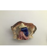 Vintage Japan Ceramic Planter Sombrero Man with Horse Western Figurine 6... - $236.72 MXN