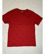 True Religion Mens Shirt All Over Print Red Crew Neck  100% Cotton Size ... - $11.00
