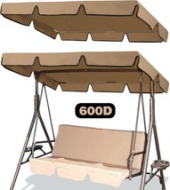 600D Outdoor Swing Canopy Replacement Top,Waterproof, 75&quot; W X 52&quot; D X 5.... - $31.95