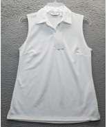 Lady Hagen Polo Shirt Womens Small White Stretch Sleeveless Collared Per... - $30.89
