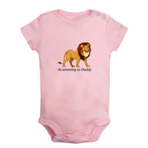 As Amazing As Daddy Funny Bodysuit Baby Animal Lion Romper Infant Kids Jumpsuits - £7.91 GBP+