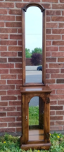Wooden Lighted Display Curio Cabinet w/Mirror 15&quot; W 70&quot; T Hall Entry Tab... - $296.99