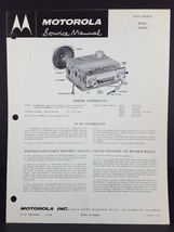 Motorola 1960 Volkswagen Auto Radio Service Manual Model VWA60 - $6.93