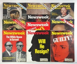 Newsweek Lot of 10 Magazines 1960s &amp;1970s Moonwalk, Nixon, Calley, Accuser More - £65.82 GBP