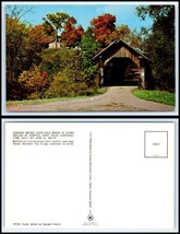 VERMONT Postcard - Covered Bridge Over Gold Brook At Stowe Hollow P9 - £3.09 GBP