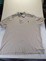 Polo Ralph Lauren Shirt Mens XL Gray Classic Fit Short Sleeves Cream Polo - $26.69