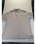 Polo Ralph Lauren Shirt Mens XL Gray Classic Fit Short Sleeves Cream Polo - £21.31 GBP