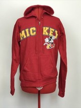 Disneyland  2 Sided Red 3D Full Zip Hooded Sweatshirt Hoodie SMALL Micke... - £21.41 GBP