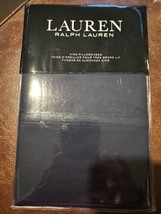 Ralph Lauren Spencer Solid Sateen 2pc King Pillowcases Navy 475th Nip $85 - $39.30