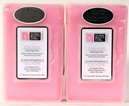 2 Packs Global Beauty Care Collagen Reduce Fine Lines 60 Ct Cleansing Clothes
