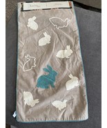 New Nicole Miller embroidered Easter  Bunny table runner 16” x 72” farmh... - £24.76 GBP