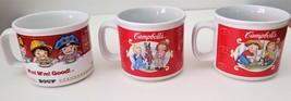 3 Campbells Soup Mugs Cups Assorted Westwood Campbell Kids Collectible 1993 2002 - £11.91 GBP