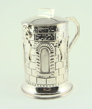 TZEDAKAH BOX STERLING SILVER -ONE OF A KIND- 4.5&quot; H X 3.75&quot; DIAM- MADE I... - $886.05