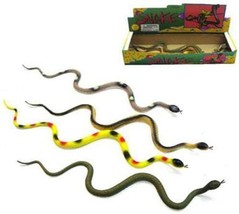 2 Asst Large 24 In Rubber Snakes Realistic Fake Play Snake Toy Reptile New Gags - $6.75