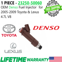 OEM x1 Denso Fuel Injector for 2005-2007 Toyota Land Cruiser 4.7L V8 23250-50060 - £29.58 GBP