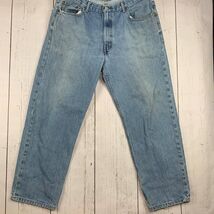 Levi’s 550 38 Regular Fit Faded Mid Rise Light Blue Jeans Pants Denim Mens - $182.59 MXN