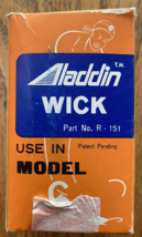 ALADDIN LAMP PART # R151 MODEL C WICK - NEW OLD STOCK - $23.95