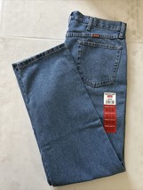 Rustler Men&#39;s Jeans Denim Blue Regular Fit Straight Leg Heavyweight NWT: 36 x 32 - £14.79 GBP