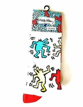 Keith Haring Men&#39;s Crew Novelty Socks Six Dancing Dogs - £35.42 GBP
