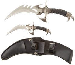 Ace Martial Arts Supply Draco Twin Fantasy Dagger Set, Silver - £7.72 GBP