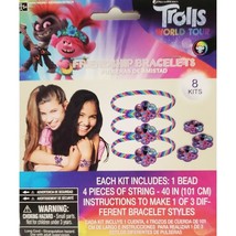 Trolls World Tour Friendship Bracelet Kit Birthday Party Favors 8 Per Package Ne - £4.68 GBP