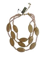Marcela Blush Chicos Layered Necklace w Pealized Pink Beads - $432.15 MXN