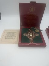 Kurt Adler The Vatican Library Ornament V27 Cross Enamel Pearls Ornament... - £17.78 GBP