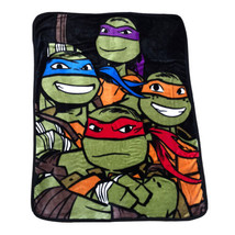 Teenage Mutant Ninja Turtles Soft Plush Throw Blanket TMNT 2013 - £11.78 GBP