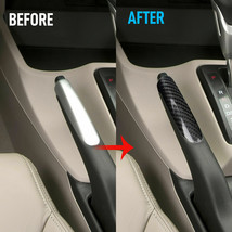 Fit Honda Civic 2012-2015Real Carbon Fiber Hand break Cover Car Parking ... - $38.00