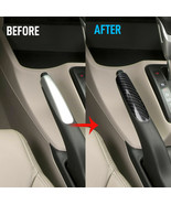 Fit Honda Civic 2012-2015Real Carbon Fiber Hand break Cover Car Parking ... - £29.72 GBP